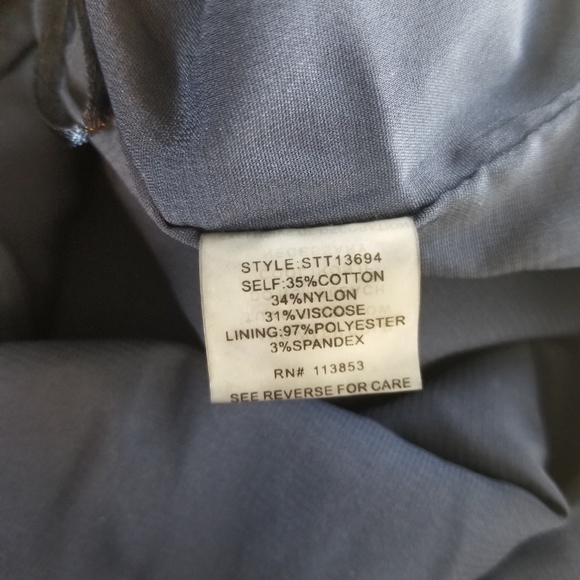 Jonesy Navy Blue Lace Mock Neck Tank Top - Picture 7 of 7